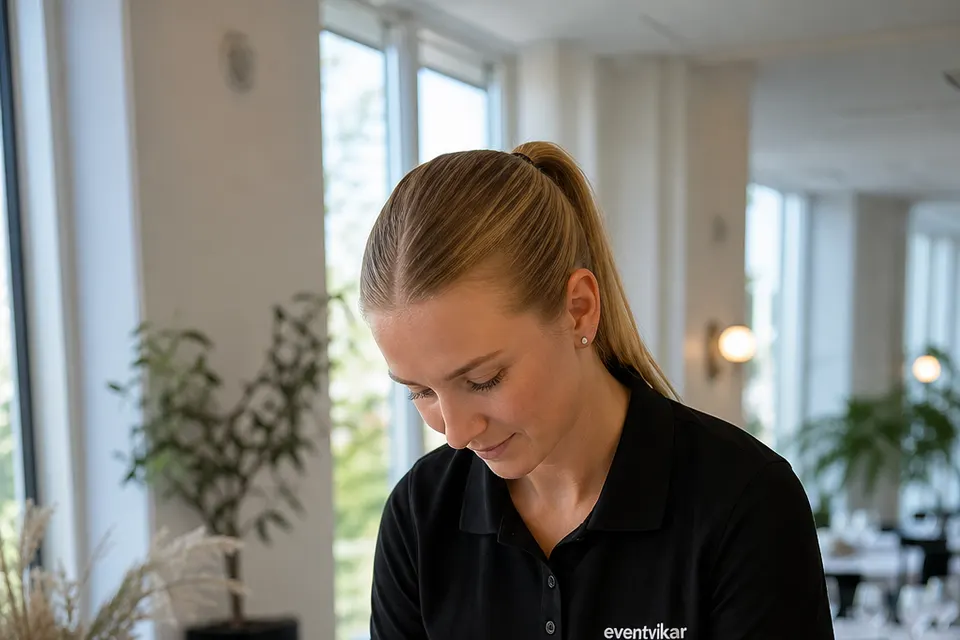 Illustrativt eventteam klar til live afvikling